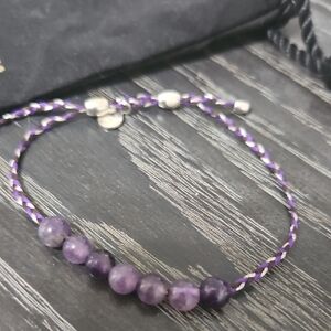 Alex and Ani Amethyst Beaded Bracelet